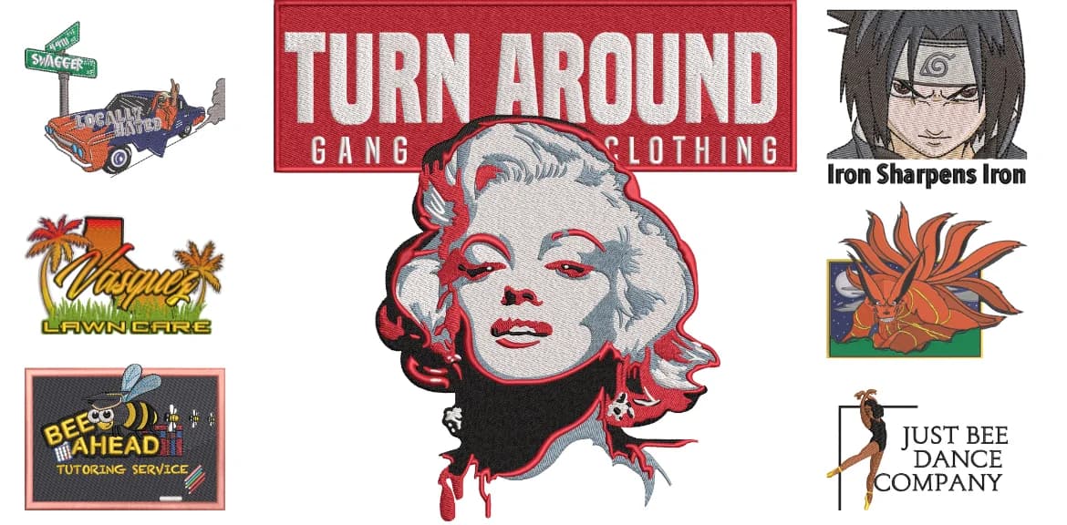 Embroidery digitizing sample