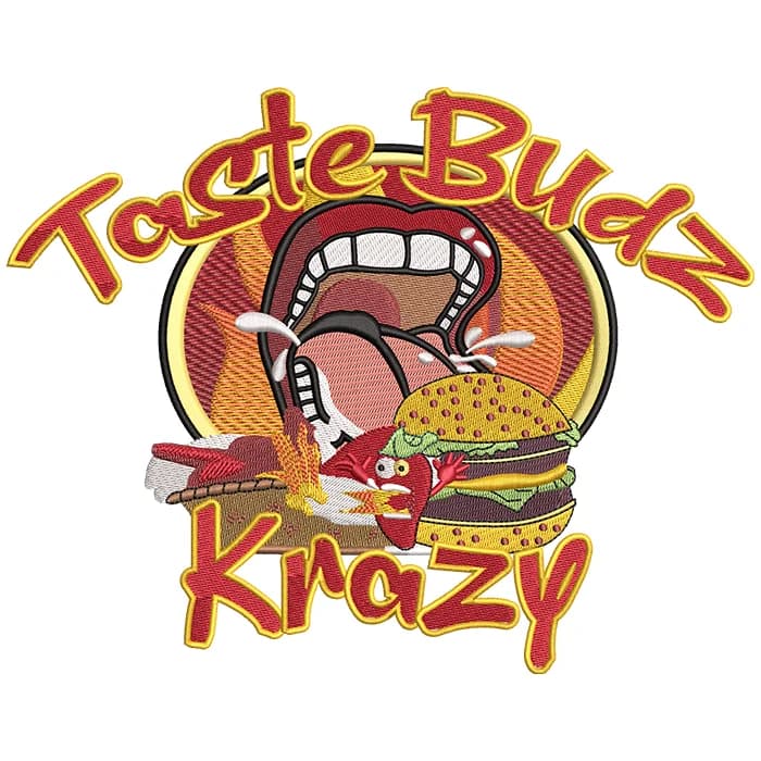 Detailed embroidery stitch work